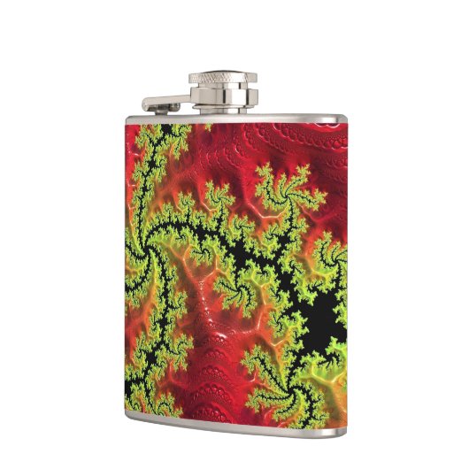 Een rivier loopt door de heupkolf heupfles (Links)