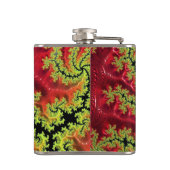 Een rivier loopt door de heupkolf heupfles (Achterkant)