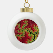 Een rivier loopt door de sneeuwvlokafbraak keramische bal ornament (Voorkant)