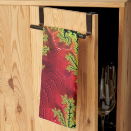 Een rivier loopt door de thea-handdoek theedoek