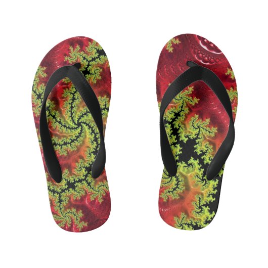 Een rivier loopt door haar duiken kinder teenslippers (Voetbed)