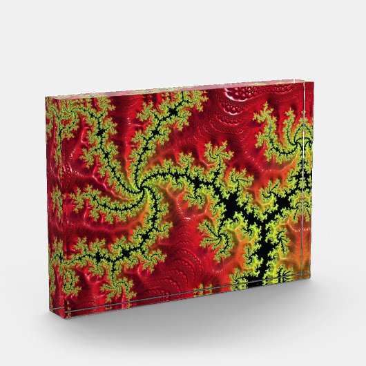 Een rivier loopt door het acrylblok fotoblokken (Links)