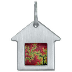 Een rivier loopt door het omgevormde plaatje huisdieren naamplaatje