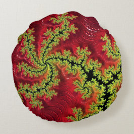 Een rivier loopt door het ronde kussen