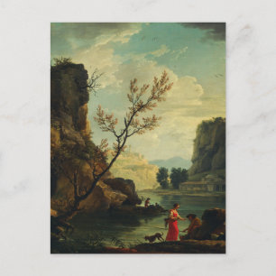 Een rivier met vissers - Joseph Vernet Briefkaart