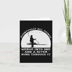 Een rivier stroomt er doorheen om te vissen kaart