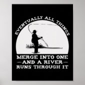 Een rivier stroomt er doorheen om te vissen poster (Voorkant)