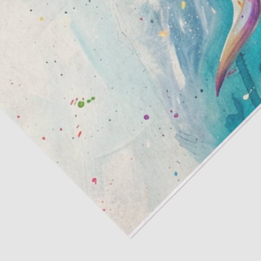 Een rivier van kleuren highlander koe tissuepapier (Detail)