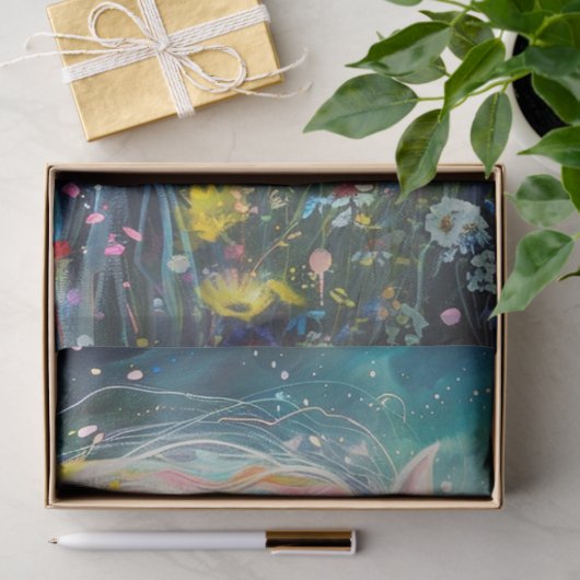 Een rivier van kleuren paard tissuepapier (Geschenk)