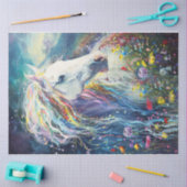 Een rivier van kleuren paard tissuepapier (Craft)