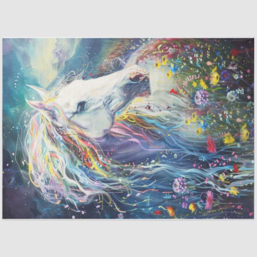 Een rivier van kleuren paard tissuepapier (Voorkant)