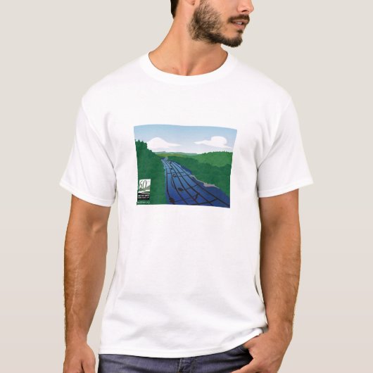 Een rivier van muziek stroomt door de heuvels t-shirt (Voorkant)