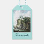 Een rivierlandschap in de winter, Francesco Foschi Cadeaulabel (Voorkant)