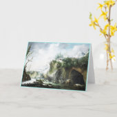 Een rivierlandschap in de winter, Francesco Foschi Kaart (Gele Bloem)