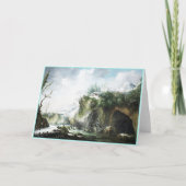 Een rivierlandschap in de winter, Francesco Foschi Kaart (Voorkant)