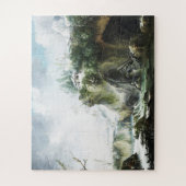 Een rivierlandschap in de winter, Francesco Foschi Legpuzzel (Verticaal)