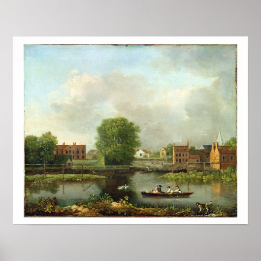 Een rivierlandschap, mogelijk een Uitzicht uit Wes Poster (Voorkant)