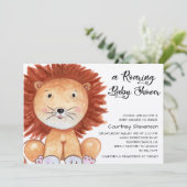 Een Roaring Baby shower Uitnodiging (Staand voorkant)
