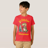 Een roarsome Christmas, Funny Kind's Dinasaur Tshi T-shirt (Voorkant volledig)
