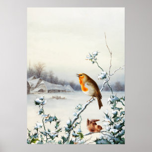 Een Robin en Wren van Harry Bright Poster