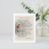 Een Robin's Song bij Daybreak - Gedicht van N. Wat Briefkaart (Staand voorkant)