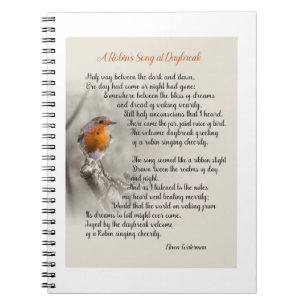 Een Robin's Song bij Daybreak - Gedicht van N. Wat Notitieboek