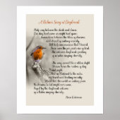 Een Robin's Song bij Daybreak - Gedicht van N. Wat Poster (Voorkant)