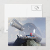 Een robot in een Briefkaart met flessen (Voorkant / Achterkant)