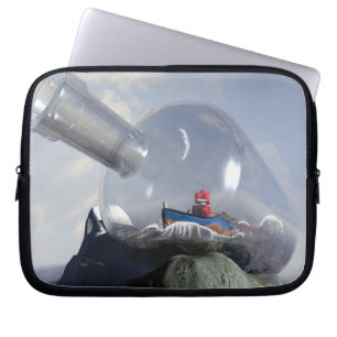 Een robot in een fleselektronicazak laptop sleeve