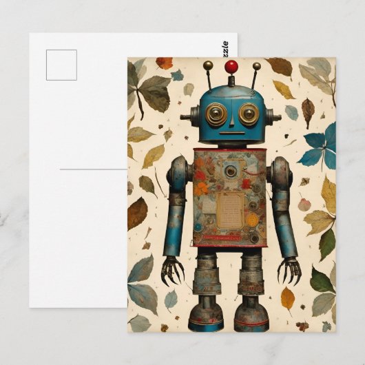 Een robotcollage briefkaart (Voorkant / Achterkant)