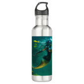 Een robotzeemeermin, in de bodem van het Zee Waterfles (Voorkant)