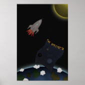 Een Rocket naar de maan Poster (Voorkant)