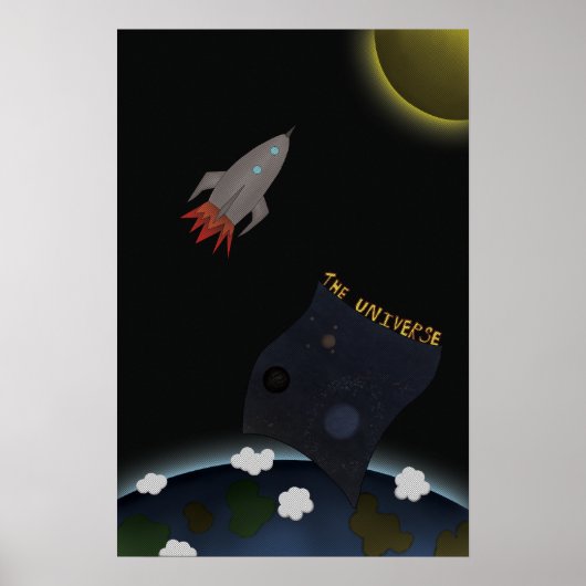 Een Rocket naar de maan Poster (Voorkant)