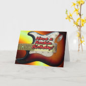 Een Rockin Birthday Kaart (Gele Bloem)