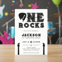 Eén Rocks Gitaarpick 1e Verjaardagsfeestje