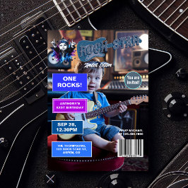Een rockster genaamd "One Rocks!" Magazine Hoesje  Kaart