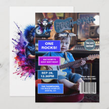 Een rockster genaamd "One Rocks!" Magazine Hoesje 