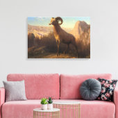 Een Rocky Mountain Sheep, Bierstadt Albert Canvas Afdruk (Insitu (Woonkamer))