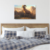 Een Rocky Mountain Sheep, Bierstadt Albert Canvas Afdruk (Insitu (Slaapkamer))