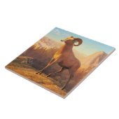 Een Rocky Mountain Sheep van A. Bierstadt Tegeltje (Zijkant)
