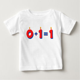 Eén rode 1e verjaardag baby meisje jongen T-shirt