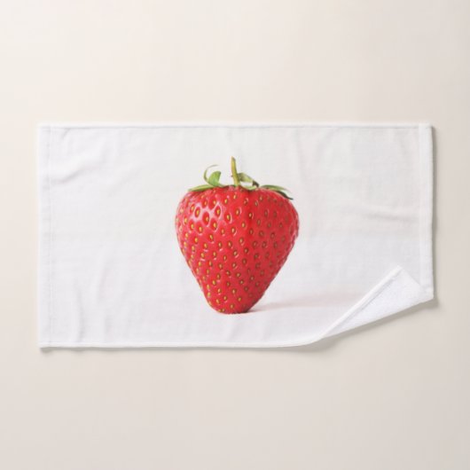 Één Rode Aardbei btcnm Bad Handdoek (Handdoek)