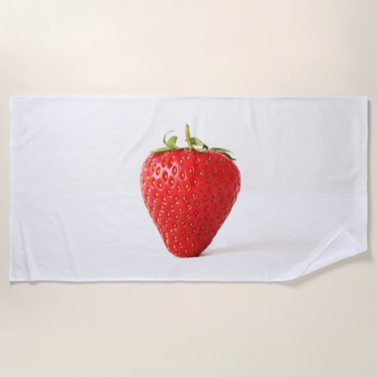 Één Rode Aardbei btcnm Strandlaken (Voorkant)