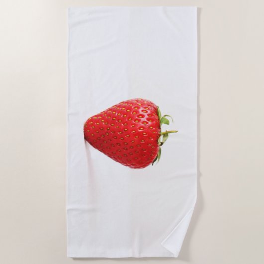 Één Rode Aardbei btcnm Strandlaken (Voorkant)