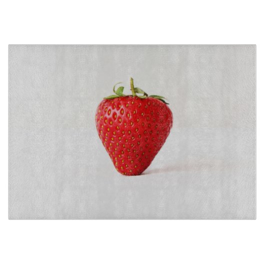 Één Rode Aardbei cbcnm Snijplank (Voorkant)