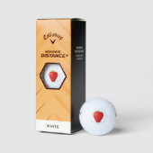 Een rode aardbei cwb gbm golfballen (Verpakking)
