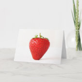 Eén rode aardbei gccnm kaart (Voorkant)