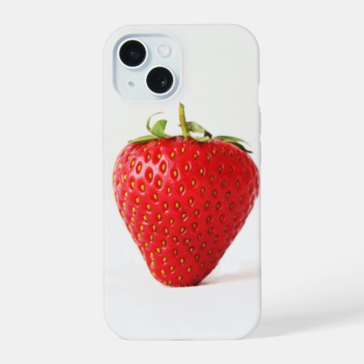 Eén rode aardbei iphcnm iPhone 15 case (Achterkant)