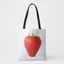 Een rode aardbei stcnm tote bag