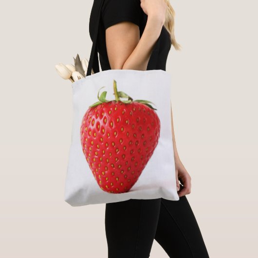 Een rode aardbei stcnm tote bag (Dichtbij)